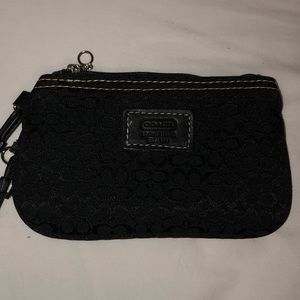 adorable black COACH wristlet in perfect condition